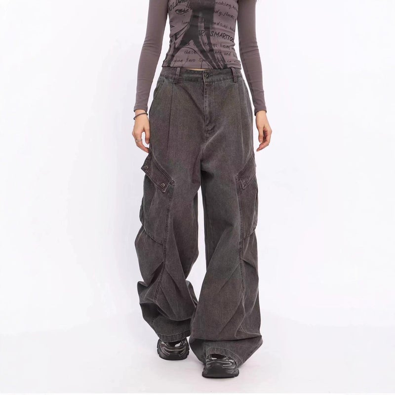 Unisex Classic Denim Jeans Loose Fit Daily Outdoor Wear - Image 4