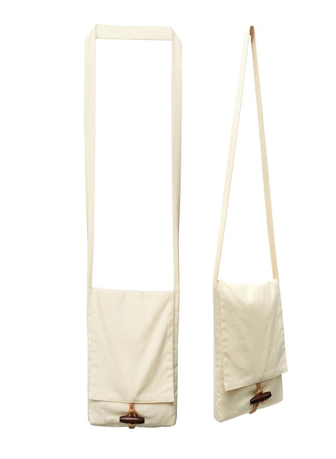 HidmFaw Renaissance Shoulder Bag for Women Medieval Canvas Crossbody Satchel Pilgrim Small Pouch Ren Fairy (Natural) - Image 1