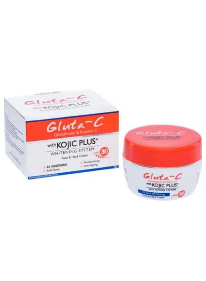 GLUTA C Ardent Glutathione And Vitamin C with Kojic Plus+ Whitening System Face And Neck Cream 25 g - Image 2