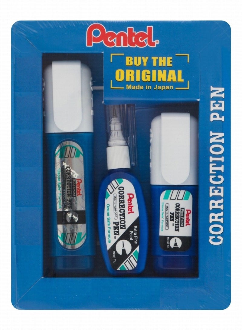 Pentel 3-Piece Correction Pen Set - Image 1