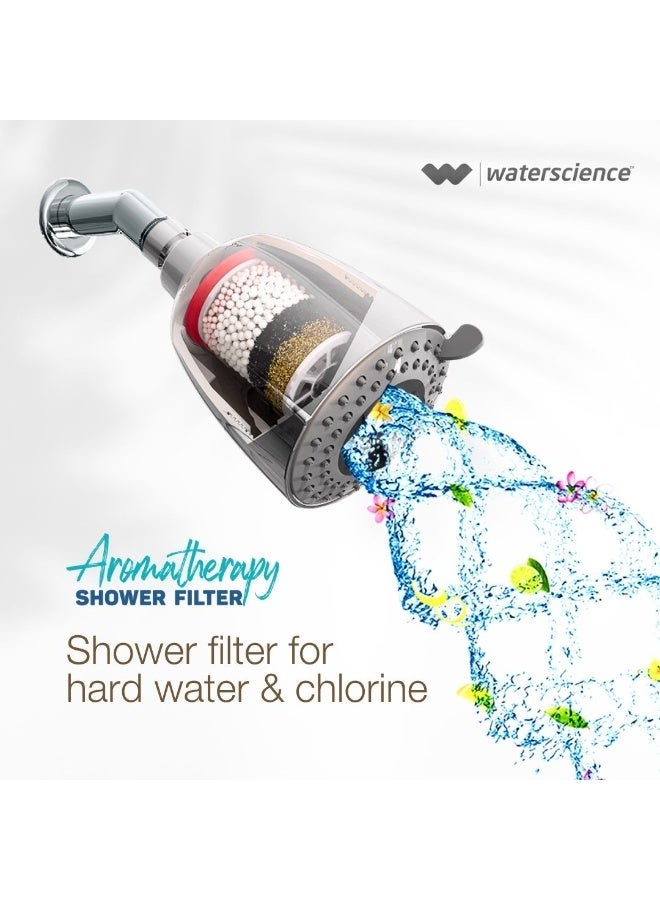 ووتر ساينس فلتر دش بالعلاج العطري | بزيوت عطرية طبيعية | لإزالة الكلور والماء العسر - Image 2