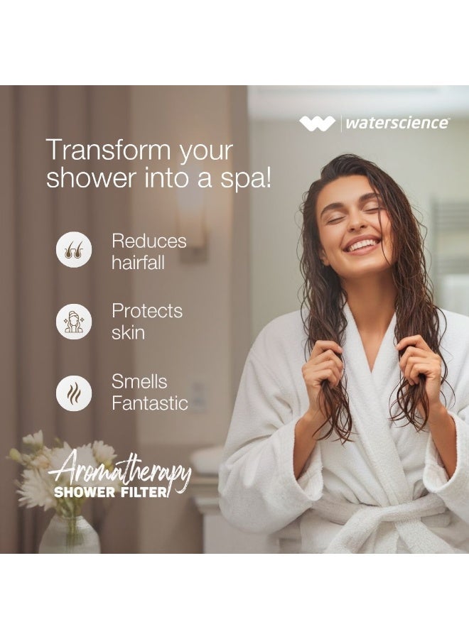 ووتر ساينس فلتر دش بالعلاج العطري | بزيوت عطرية طبيعية | لإزالة الكلور والماء العسر - Image 4