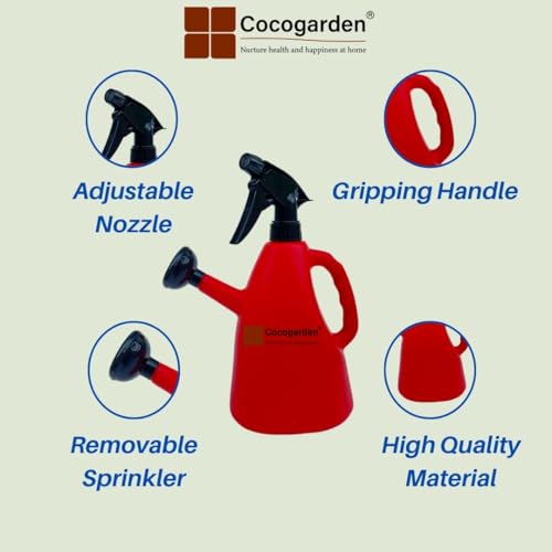 Cocogarden 2 in 1 Watering can (1.5 Litre, Green) - Dual Use Sprayer & Sprinkler Watering can for Indoor and Outdoor Plants - Image 4