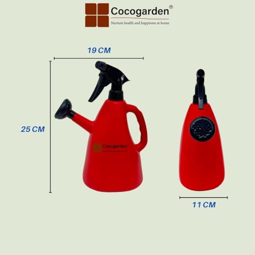 Cocogarden 2 in 1 Watering can (1.5 Litre, Green) - Dual Use Sprayer & Sprinkler Watering can for Indoor and Outdoor Plants - Image 2