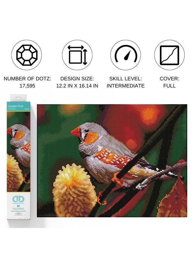 DIAMOND DOTZ Gouldian Finch Diamond Painting Kits for Adults - Diamond Art Kits a Relaxing Creative Craft Kit with Dotz Gems 12.2x16.1 - Image 2