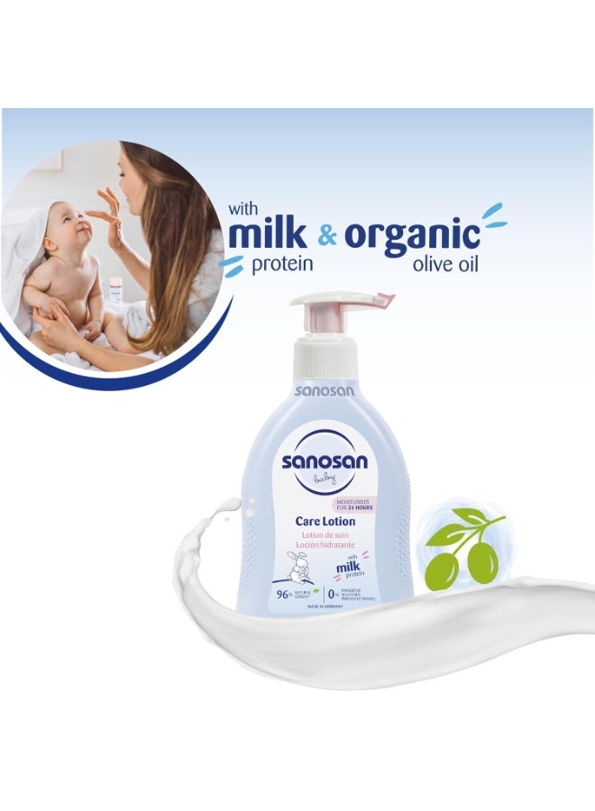 سانوسان لوشن سانوسان للعناية بالأطفال | مناسب لبشرة الطفل الحساسة | مع ترطيب يدوم ٢٤ ساعة | بارابين | بارافينات | سيليكونات وفينوكسي إيثانول | مُختَبَر سريريًا | ٢٠٠ مل - Image 4