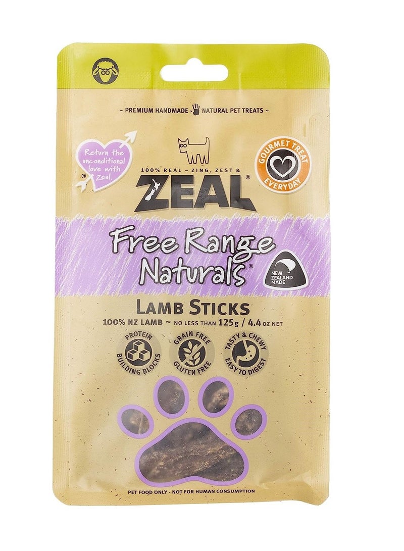 Zeal Lamb Sticks Easily Digestible Dog Treats 125g