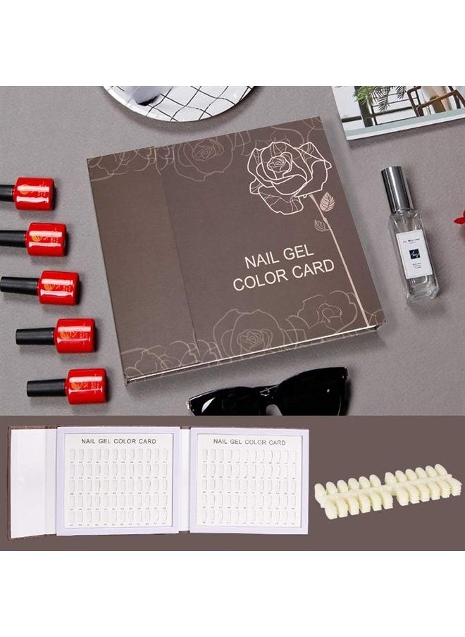 Noverlife 120 Nail Colors Display Book with 120 False Nail Tips, Nail Gel Polish Display Chart, Nail Art Samples Color Swatches Cardboard Nail Design Showcase for Manicure Salon Studio  - Image 2