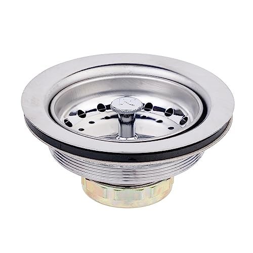 Keeney 1431SSBX Sink Strainer with Fixed Post Basket, Stainless Steel - Image 1
