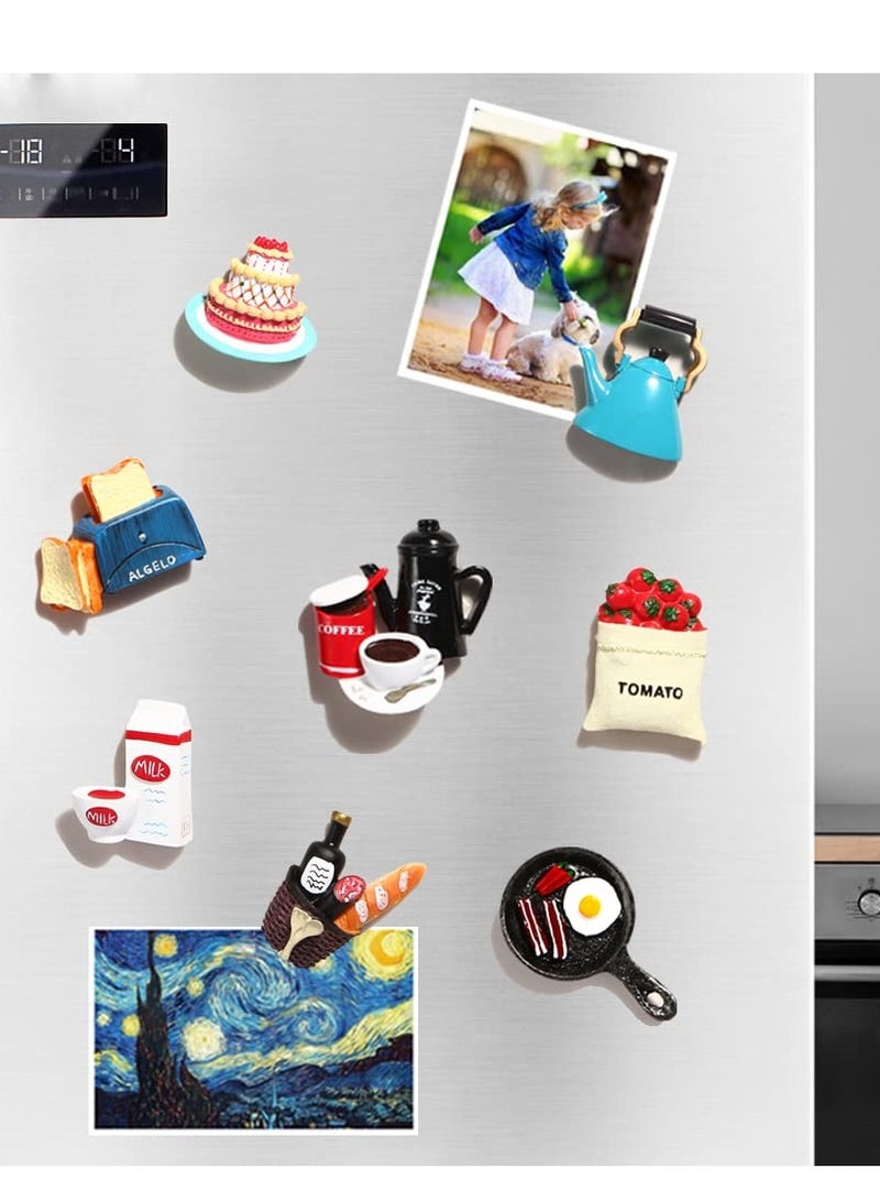 Excefore Food Fridge Magnets, Food Magnets for Fridge, Fun Refrigerator Magnets Decorative ,  Magnets Fridge Large Resin Strong Magnets for Kitchen Decor (6 Pcs) - Image 2