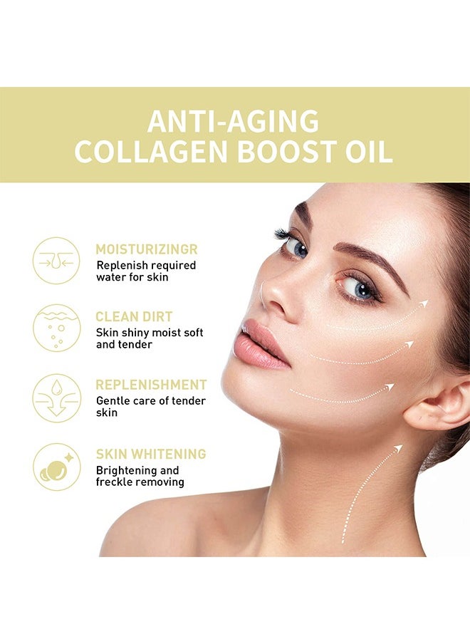 West&Month Anti Aging Collagen Boost Oil- Collagen Anti-Wrinkle Oil , Collagen Booster For Face With Hyaluronic Acid 30ml  - Image 4