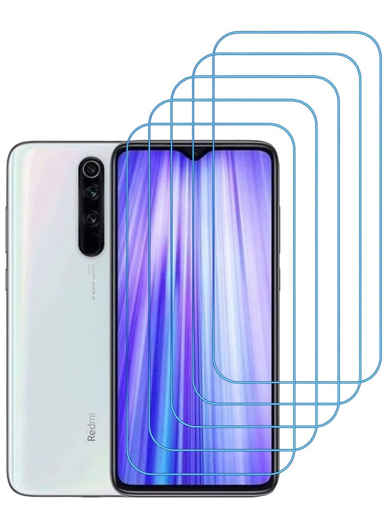 ACLIX 5 Pieces Antistatic ESD Dustproof Premium Quality High Definition Clear Tempered Glass Screen Protector Designed For Xiaomi Redmi Note 8 Pro - Image 1