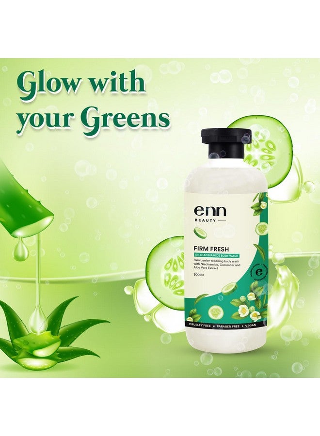 ENN Beauty Firm Fresh Body Wash With 5% Niacinamide & Aloe Vera Extract Helps Controlling Body Acne Hydrates & Deep Cleanse For All Skin Type Parabean & Sls Free 300Ml - Image 2