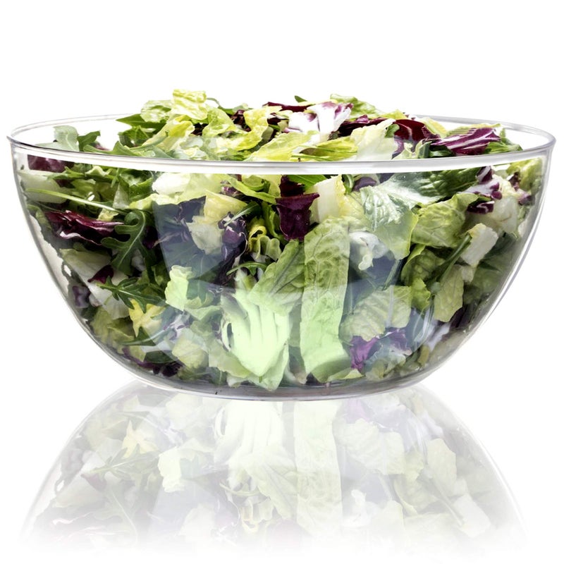 Youngever 4 Pack 115OZ Large Clear Plastic Mixing and Serving Bowls Popcorn Bowls Salad Bowls Chip and Dip Serving Bowls