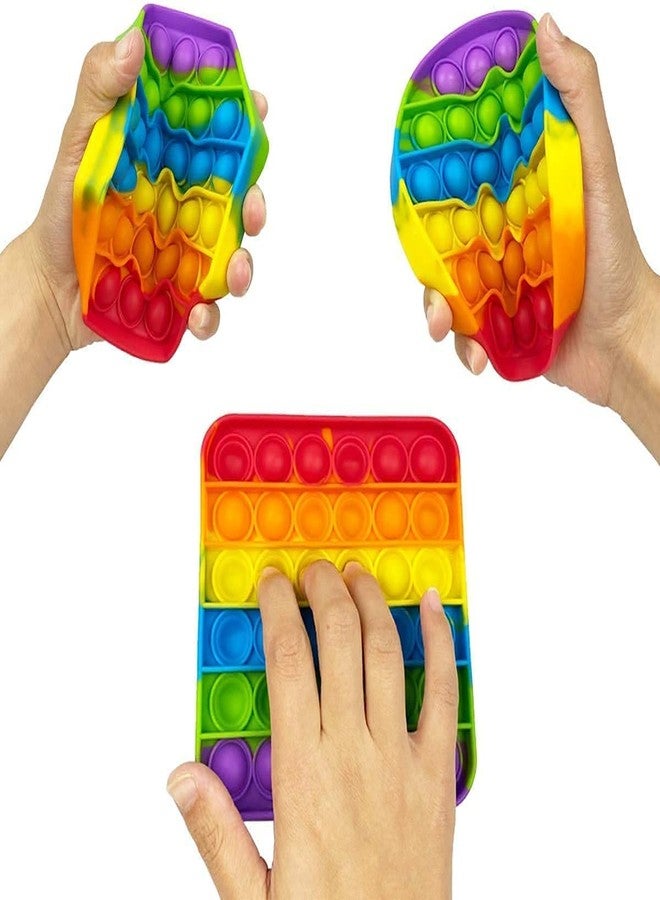 PRIMEFAIR Pop it Fidget Toys, Pop it Fidget Toy pop it Rainbow Pop Bubble, BPA Free Silicone, Push Bubbles Toy for Autism Stress Reliever, Sensory Toy (Square - Octagone - Circle) - Image 2