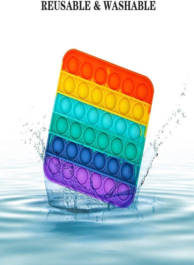 PRIMEFAIR Pop it Fidget Toys, Pop it Fidget Toy pop it Rainbow Pop Bubble, BPA Free Silicone, Push Bubbles Toy for Autism Stress Reliever, Sensory Toy (Square - Octagone - Circle) - Image 5