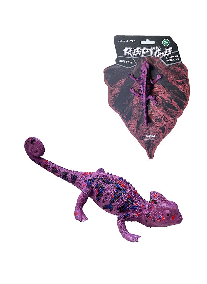 Galaxy Toys - Galaxy Purple Chameleon Toy - Realistic Reptile Figurine with Red, Blue And White Dots | Detailed Plastic Model for Kids And Collectors - Image 1