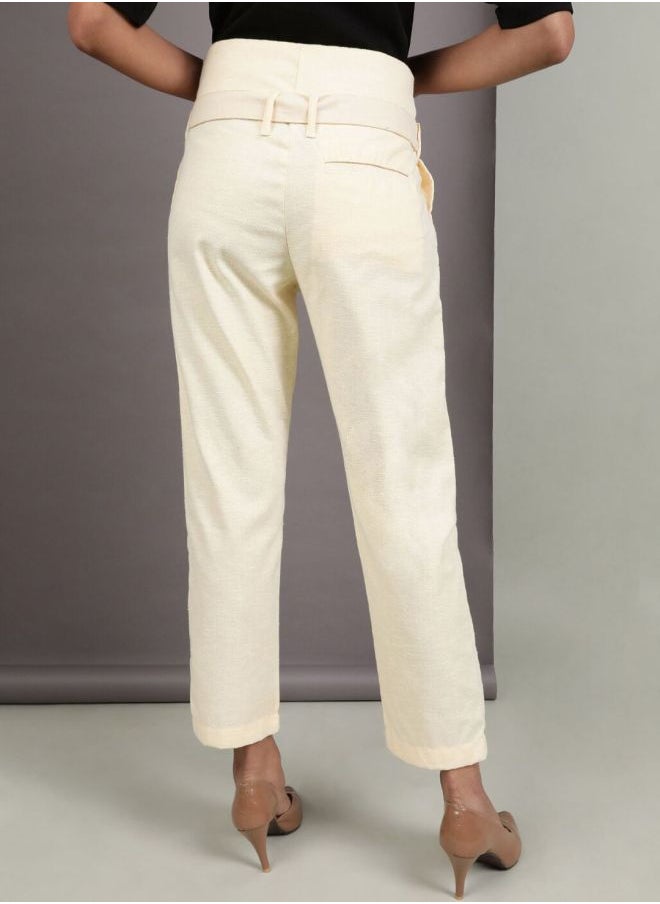 Freehand Women Straight Fit Solid High-Rise Trousers  - Image 2