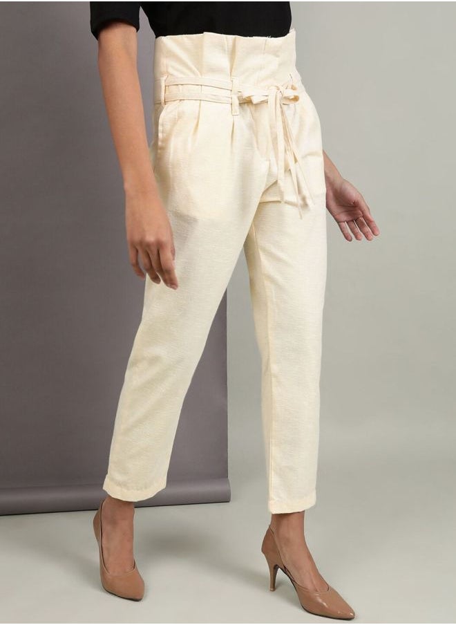 Freehand Women Straight Fit Solid High-Rise Trousers  - Image 3