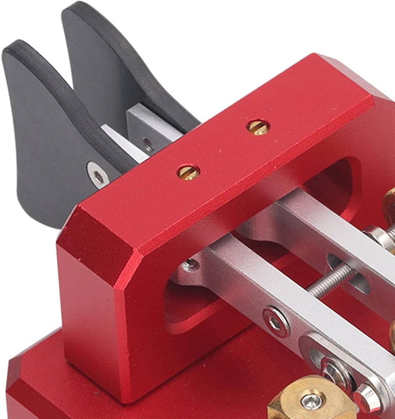 Double Paddle Morse Code Key, Portable Morse Code Double Paddle Auto Electric Key CW Morse Practice Key for Training (Red) - Image 3