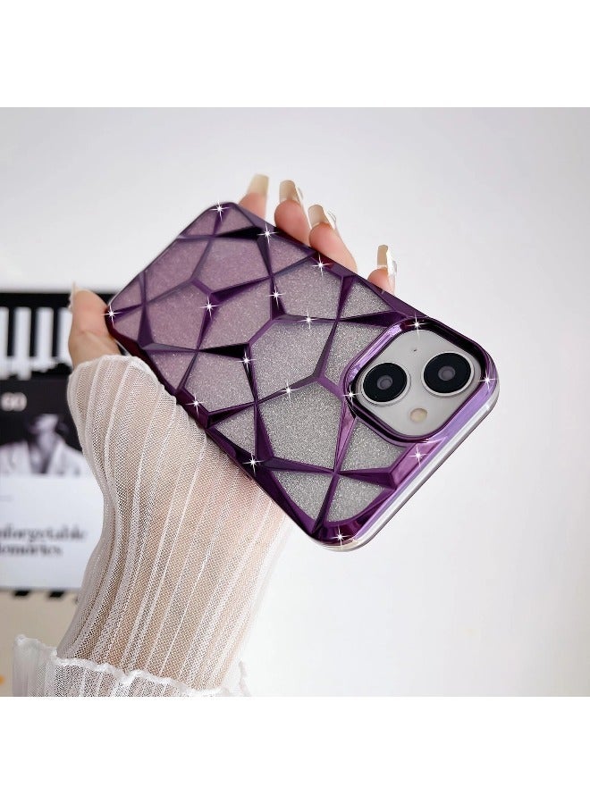 ShebSheb iPhone 14 Case for Plating Bling Gradient Glitter Clear iPhone Cover ,Soft TPU Cute Camera Protection Shockproof Back for Women Girls iPhone Case - Image 2