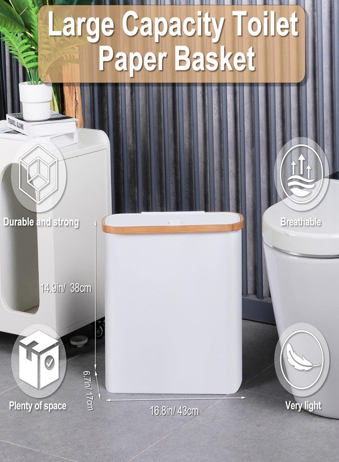 efluky Toilet Paper Basket 28L, Toilet Paper Storage with Lid for Bathroom, Toilet Paper Holder with Storage, Free Standing Toilet Paper Organizer Holds Up to 9-12 Rolls,White - Image 2