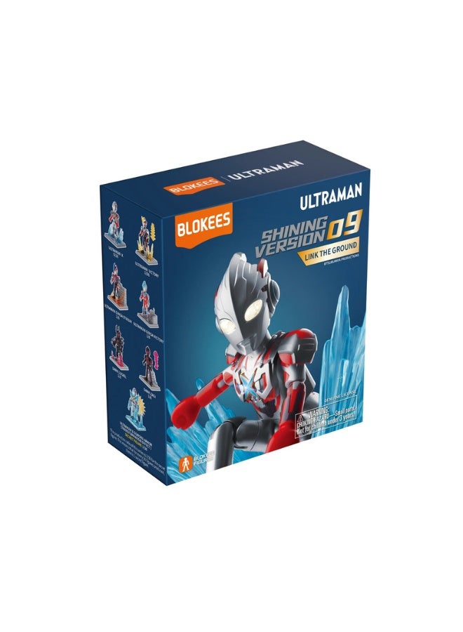 BLOKEES Ultraman Shining Version 09 Building Kit | Link the Ground Collectible Action Figure Blind Box Toy with Glowing Chest & Eyes | Licensed Model for Kids & Adults | STEM Construction Play - Image 1
