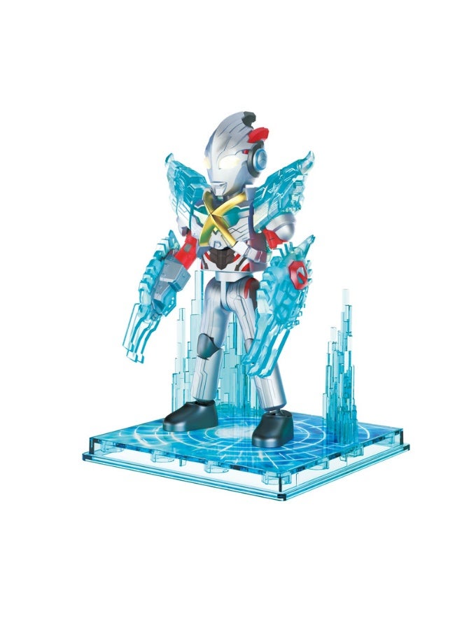 BLOKEES Ultraman Shining Version 09 Building Kit | Link the Ground Collectible Action Figure Blind Box Toy with Glowing Chest & Eyes | Licensed Model for Kids & Adults | STEM Construction Play - Image 4