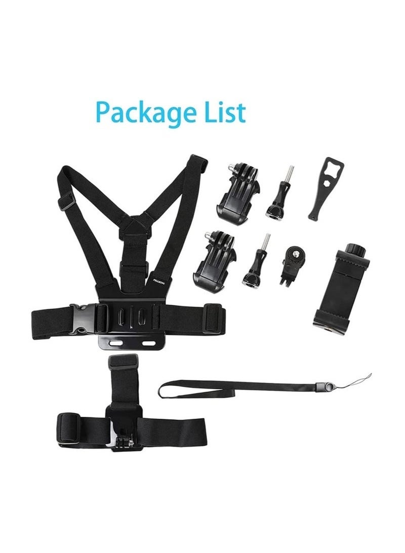 KENSUO Mobile Phone Chest Strap Harness Mount Head Strap Holder Kit for POV/VLOG,Cell Phone Clip Compatible with iPhone,Samsung,Go Pro Hero 9, 8,7, 6, 5, 4, 3,2, 1,AKASO,DJI Osmo,and Action Cameras - Image 2