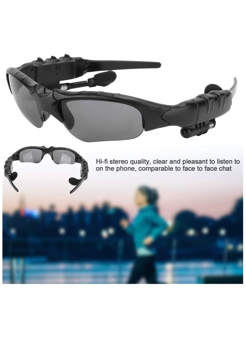 KASTWAVE - Bluetooth Sunglasses Wireless Music Sunglasses Men Women Sports Sunglasses Smart Glasses Handfree Call Headphone Stereo Sound with Mic for Smart Phone Outdoor Travel Driving Cycling (Gray Black) - Image 1