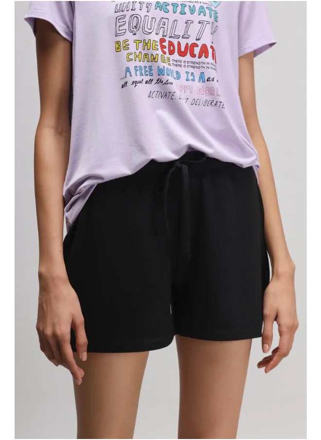نسيسير Stretchy Black Supima Shorts
