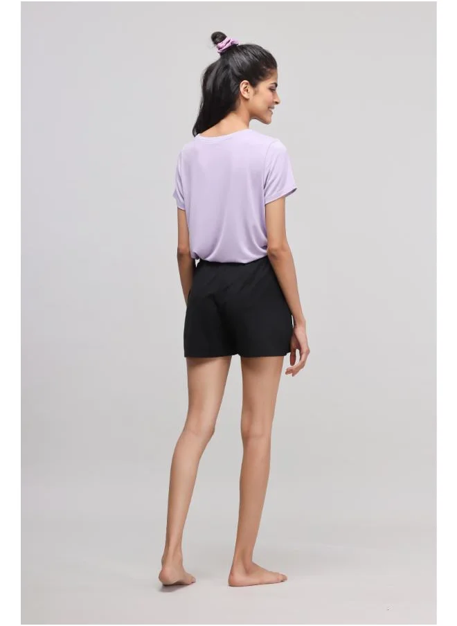 نسيسير Stretchy Black Supima Shorts