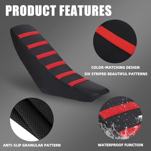BAOUFF Seat Cover for Tutti,Waterproof Non-Slip Cushion Cover for Tuttio Electric Dirt Bike Soleil 01 and Ebike ICT-Red - Image 4