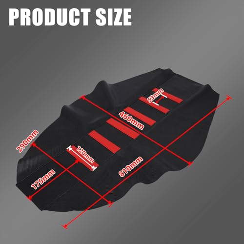 BAOUFF Seat Cover for Tutti,Waterproof Non-Slip Cushion Cover for Tuttio Electric Dirt Bike Soleil 01 and Ebike ICT-Red - Image 3