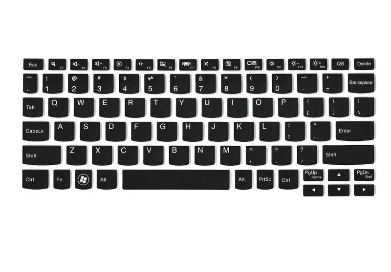 Saco Chiclet Keyboard Skin for Lenovo Flex 10 (Black/Clear) - Image 1