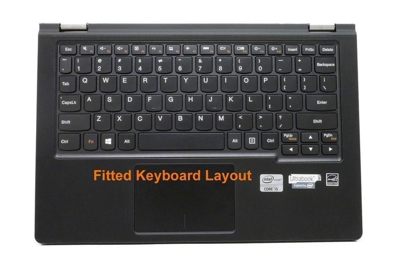 Saco Chiclet Keyboard Skin for Lenovo Flex 10 (Black/Clear) - Image 5