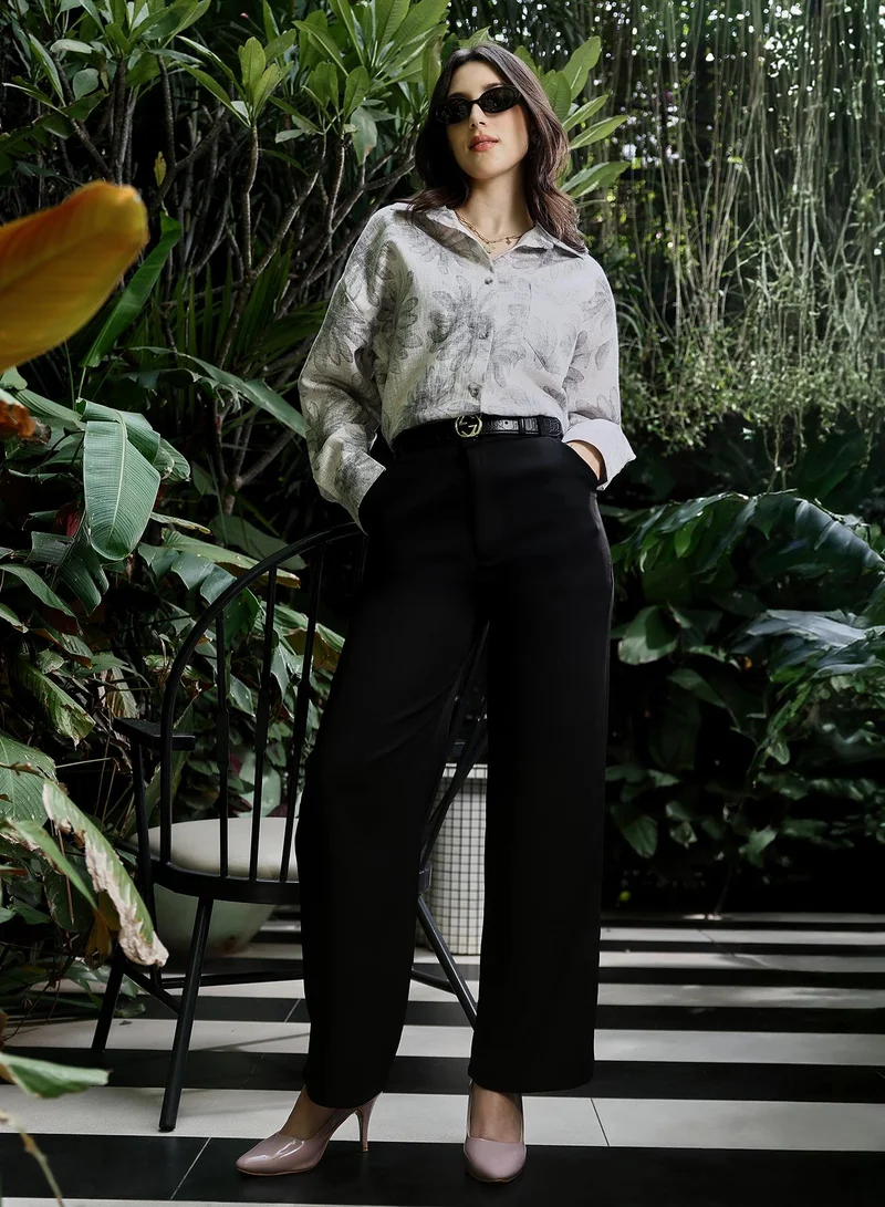 PINACOLADA  Women's Coin Grey Gloomy-Daisy Oversized Shirt for Women | Best Price UAE