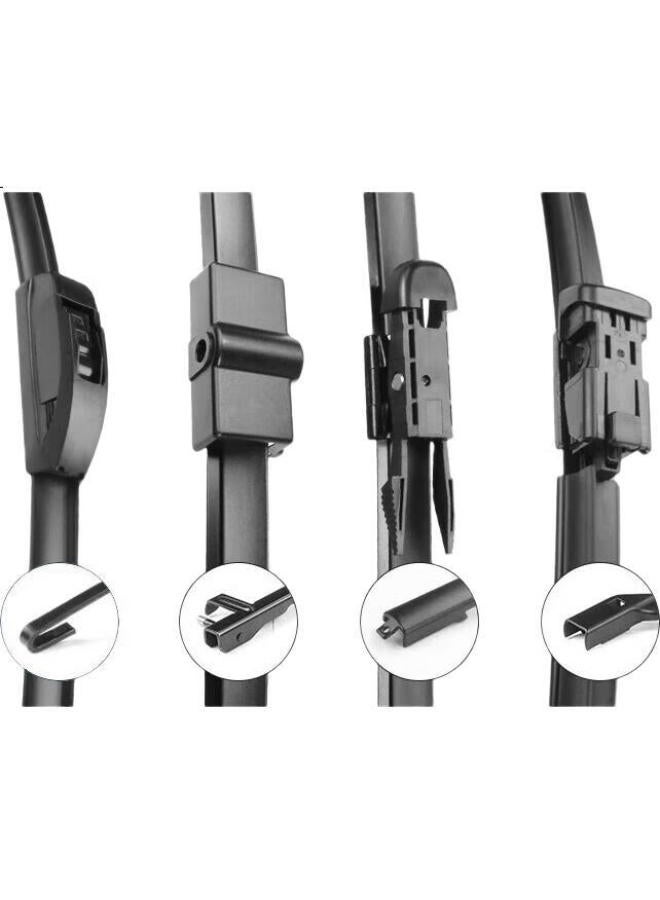 Aoming Toyota Corolla Models] Windshield Wipers, Dual Engine Boneless Rubber Strip Wiper Blades, Front Wiper Blades - Image 2