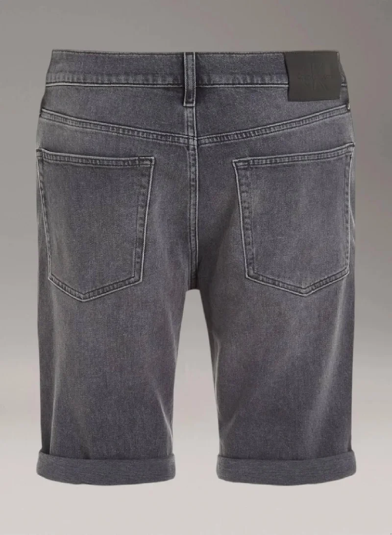 Calvin Klein Jeans Denim Grey Slim Denim Shorts for Men | Best Price UAE