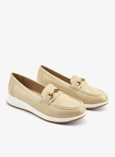 Flora Bella By Shoexpress Metal Accent Slip-On Loafers