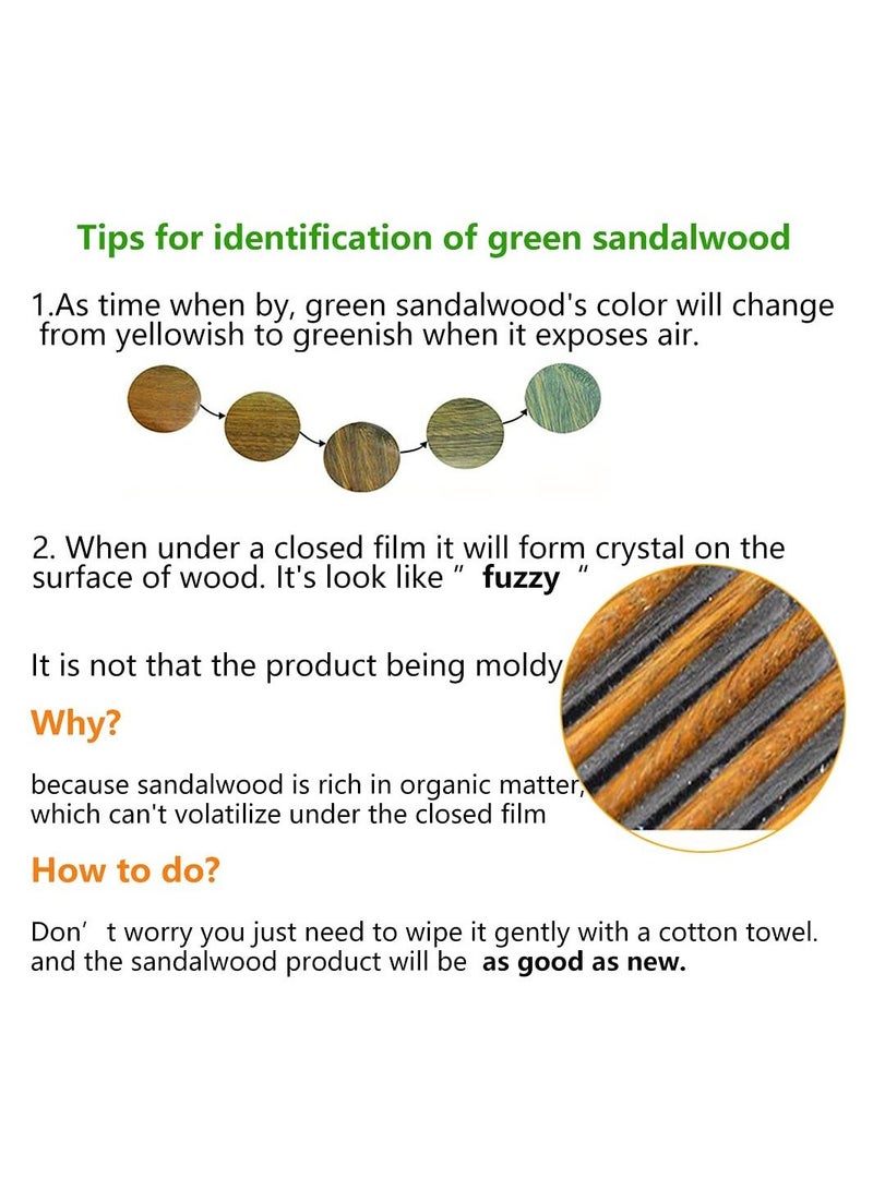 Natural Green Sandalwood Scraping Scalp Massage Comb for Head Caring Relaxation Acupoint Massage - Image 5