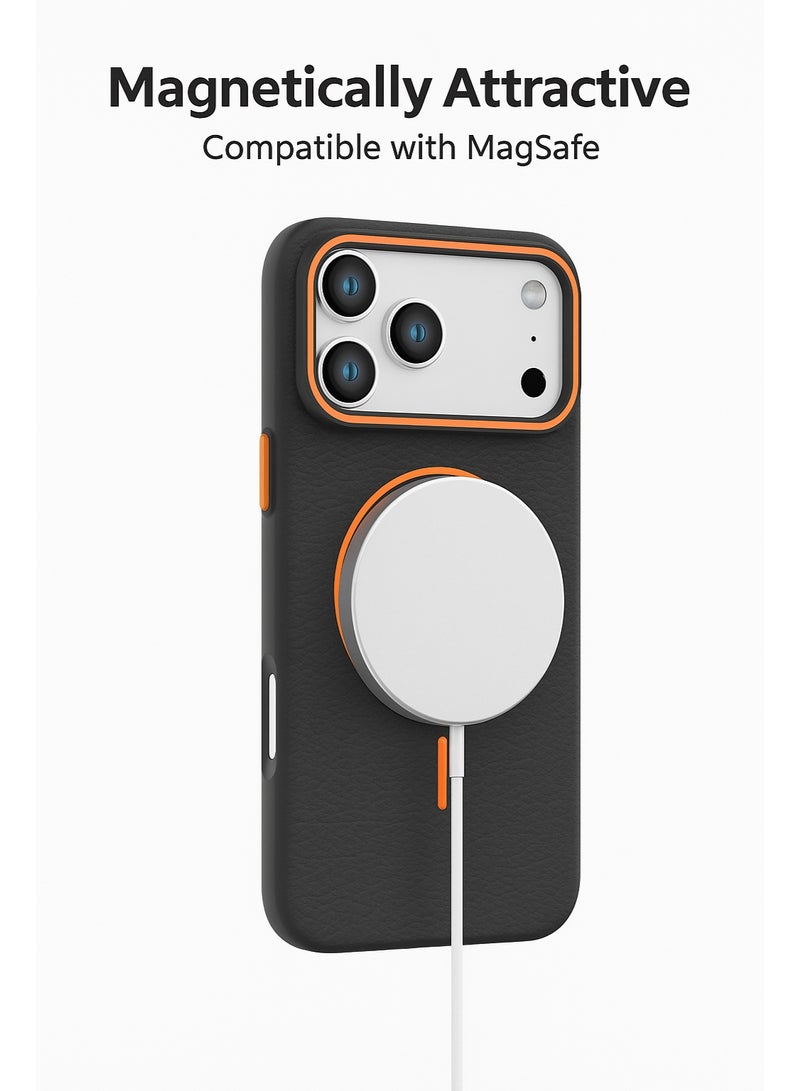 iPhone 17 Pro Max Case | Litchi leather texture, full-body protection, ultra-thin and shockproof | Scratch-resistant, fingerprint-resistant | Soft microfiber lining - Image 4