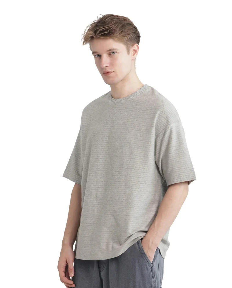 Rare Rabbit Men's Melange Tonal Stripe T-Shirt