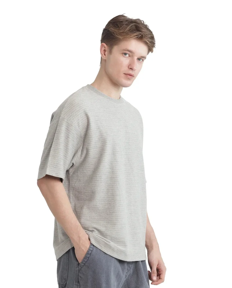 Rare Rabbit Men's Melange Tonal Stripe T-Shirt
