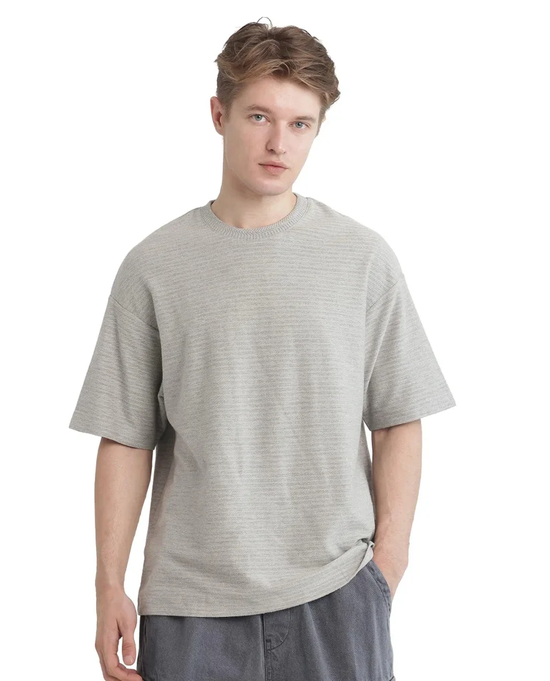 Rare Rabbit Men's Melange Tonal Stripe T-Shirt