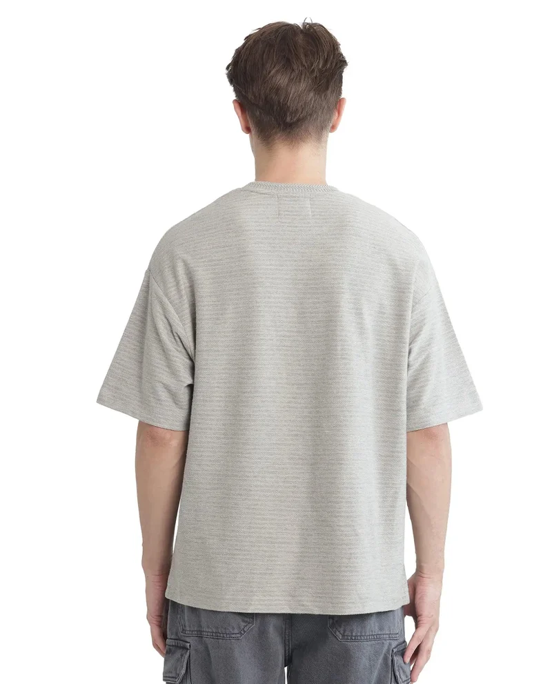 Rare Rabbit Men's Melange Tonal Stripe T-Shirt