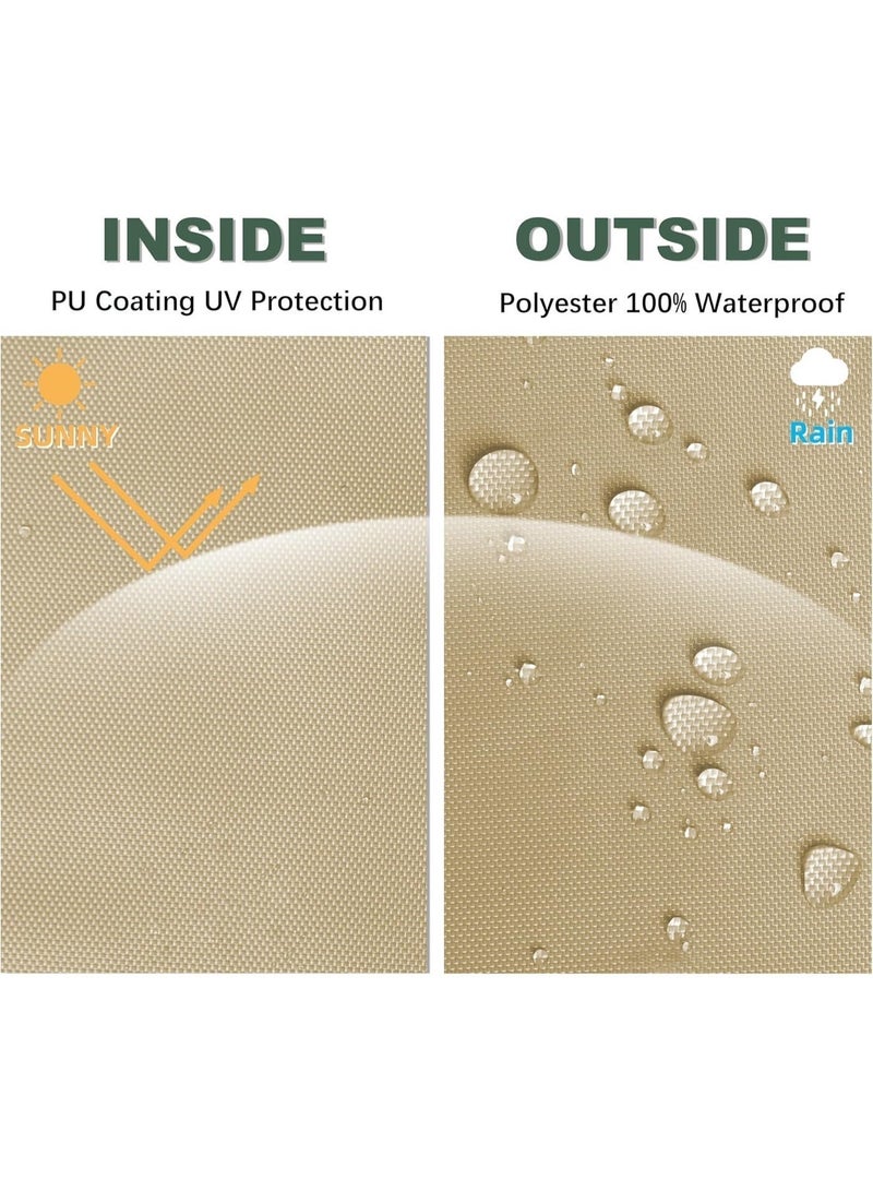 CIMIA Gazebo,Canopy,Outdoor Pop-Up Canopy Tent,Garden Umbrella 3x3m, Heavy-Duty Steel Frame, Water-Resistant, UPF 50+ UV Protection, Khaki - Image 2