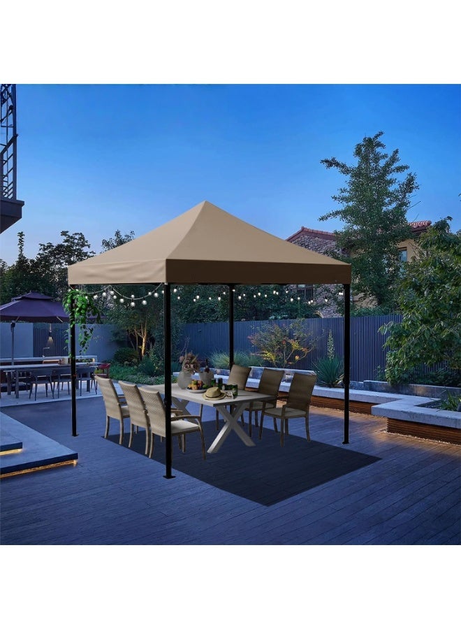 CIMIA Gazebo,Canopy,Outdoor Pop-Up Canopy Tent,Garden Umbrella 3x3m, Heavy-Duty Steel Frame, Water-Resistant, UPF 50+ UV Protection, Khaki - Image 5