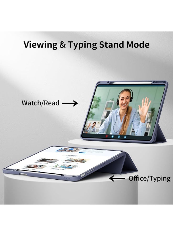 جوميلا جراب لجهاز iPad Air مقاس 13 بوصة (2025/2024، M3/M2) وجهاز iPad Pro مقاس 12.9 بوصة (الجيل السادس/الخامس، 2022/2021) مع حامل قلم، غطاء ذكي نحيف بظهر من مادة TPU ناعمة، يدعم بصمة الإصبع وخاصية التشغيل/الإيقاف التلقائي - Image 5