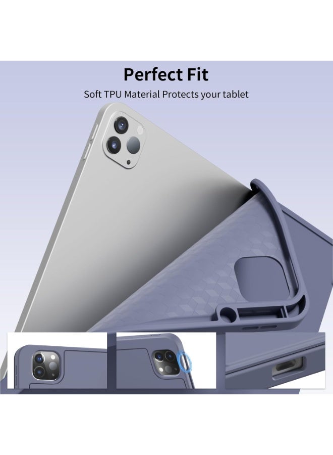 جوميلا جراب لجهاز iPad Air مقاس 13 بوصة (2025/2024، M3/M2) وجهاز iPad Pro مقاس 12.9 بوصة (الجيل السادس/الخامس، 2022/2021) مع حامل قلم، غطاء ذكي نحيف بظهر من مادة TPU ناعمة، يدعم بصمة الإصبع وخاصية التشغيل/الإيقاف التلقائي - Image 3